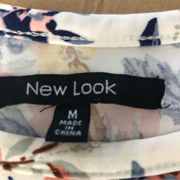 NWOT- New Look Floral hight neckline Midi dress SZ M - Picture 5 of 12